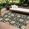 Homeroots 9' X 12' Black And Ivory Floral Washable Indoor Outdoor Area Rug 605191 - alternate 1