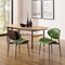 Homeroots Set of Two Green and Black Upholstered Faux Leather Curved Back Dining Side Chairs 543557 - alternate 8