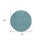 Homeroots 8' Teal Blue And Ivory Round Geometric Washable Indoor Outdoor Area Rug 602397 - alternate 8