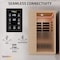 Saunaspa Infrared Cabin Sauna, Canadian Hemlock Wood, Low EMF Heating Panels, Chromotherapy, Glass Door MNSC0022-2P - alternate 10