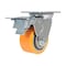 Vestil Polyurethane Swivel With Total Brake Caster 4 In. Diameter x 2 In. Width 660 lb Orange/Gray CST-VE-4X2PUA-SWTB - alternate 1