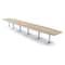 Skutchi Designs 22ft Conference Table With Power Unit | 22 Person Modular Boat Meeting Table | Harmony Series HAR-BOT-48X264-T-K525-NA - alternate 1