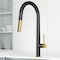 Vigo Greenwich Single-Handle Pull-Down Sprayer Kitchen Faucet in Matte Black and Matte Brushed Gold VG02029MBMGB - alternate 7
