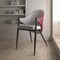 Leisuremod Sante Modern Leather Dining Arm Chair with Iron Legs in White/Bordouex, 2PK SC53WB2 - alternate 9
