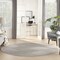 Homeroots 8' Light Gray And Gray Round Geometric Indoor Outdoor Area Rug 550691 - alternate 9