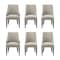 Manhattan Comfort 6-Piece Beever Dining Chair and Arm Chair in Taupe 6-DC103-TP - alternate 9