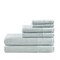 Homeroots Set of Six Sea Green Cotton Honeycomb Waffle Towel Set, 6PK 662349 - alternate 1