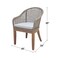 International Concepts Outdoor 7 Piece Teak Patio Furniture Set with a Table and 6 Chairs KODT-38037BG-300-3 - alternate 4