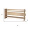 Homeroots 76" Natural and Brown Solid Wood Sled Console Table With Two Shelves 605652 - alternate 3