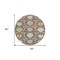Homeroots 8' Brown Gray And Ivory Round Damask Washable Indoor Outdoor Area Rug 599402 - alternate 7