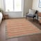 Homeroots 9' X 12' Pewter And Gold Striped Washable Indoor Outdoor Area Rug 610502 - alternate 9