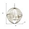 Homeroots Gold Caged Six Light Metal and Glass Dimmable Chandelier With Gold Shades 611346 - alternate 5