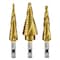 Neiko Titanium-Coated HSS Spiral Step Drill Bit Set with 31-Step Size, 3-Piece 10181A - alternate 1