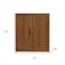 Homeroots 31in Walnut Wood Corner Accent Cabinet With Two Doors 719674 - alternate 5