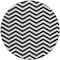 Homeroots 8' Black And Ivory Round Chevron Washable Indoor Outdoor Area Rug 595297 - alternate 7