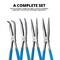 Neiko 11 in Reach Long Nose Pliers Set, 4-Pieces, Straight, Bent, 45 and 90 Degree Angles 02105A - alternate 6