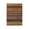 Homeroots 5' X 8' Chocolate Beige And Copper Striped Washable Indoor Outdoor Area Rug 598879 - alternate 9