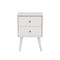 Homeroots 26" Solid Wood and Wood Two Drawer Nightstand 399265 - alternate 5