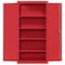 Sandusky Lee Storage Cabinet, 72 in H, 36 in W, 24 in D, Recessed, Keyed, Red, 4 Shelves EA4R362472-01 - alternate 9