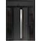 Vdomdoors Aluminum Door with Hidden Handle Hiddex 0155 Ardesia Nero Entry Steel Metal Modern Painted W14+36+1 HIDDEX0155EXD-BLK-W14+36+14xH80+12-LH-I - alternate 1