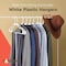 Campior White Plastic Hangers, Heavy-Duty Plastic Hangers Slim and Space-Saving Hangers, 5PK CMPPLH5WH - alternate 8