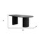 Homeroots 86" Black Wood Double Pedestal Base Oval Dining Table 720670 - alternate 5