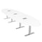 Skutchi Designs 16ft Oval Conference Table With Power | Harmony Series | 14 Person Meeting Room Table HAR-OVL-48X192-T-W960-ESIL - alternate 1