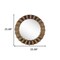 Homeroots 26" Brown Round Wood Framed Accent Mirror 376377 - alternate 7