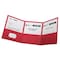 Oxford Paper Tri Fold Pocket Folder, Red, 20PK 59811 - alternate 3