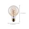 Satco 5.5 Watt G25 LED 2000K CCT Medium Base Clear Glass Amber Coil Filament Dimmable 120 Volt S14211 - alternate 6
