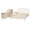 Baxton Studio Braith Farmhouse Ivory Spindle Wood King Size 4-Piece Bedroom Set 258-14207-14249-14247-14209-ZORO - alternate 9