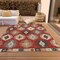 Homeroots 3' X 5' Red Ivory And Salmon Southwestern Washable Indoor Outdoor Area Rug 615164 - alternate 8