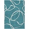 Homeroots 8' X 10' Teal Blue And Ivory Abstract Washable Indoor Outdoor Area Rug 597526 - alternate 9