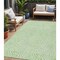 Homeroots 5' X 8' Mint Green And Ivory Abstract Washable Indoor Outdoor Area Rug 599737 - alternate 1