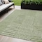 Homeroots 5' X 8' Green And Ivory Geometric Washable Indoor Outdoor Area Rug 596921 - alternate 1