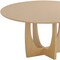 Homeroots 59" Natural Solid Wood Mirrored Double Pedestal Base Round Top Dining Table 712147 - alternate 5