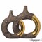 Uniquewise Set of 13in & 11in Resin Ring Open Circle Design Vases Decorative Centerpiece with Artistic Style QI004842.2 - alternate 1