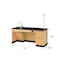 Diversified Spaces Instructor's Desk, Oak, Wood Frame, 72 in W, Black/Red 1216K-L-ADA - alternate 4