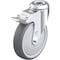 Blickle Kingpin Swivel Caster, TPR, 5", Brake LKRA-PATH 126KF-FI - alternate 1