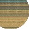 Homeroots 8' Wheat Brown And Teal Blue Round Striped Washable Indoor Outdoor Area Rug 614853 - alternate 7