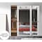 Sartodoors Sliding Closet Bypass Doors, Lucia 1299 White Silk with Mirror, Sturdy Rails Moldings Trims Hardwa LUCIA1299DBD-WS-3696 - alternate 5