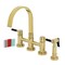 Kingston Brass Bridge Kitchen Faucet with Brass Sprayer, Polished Brass KS8262DKLBS - alternate 1