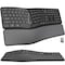 Delton Ergonomic 2.4GHz Wireless Curved Keyboard with Cushioned Wrist - Black KB250 - alternate 1