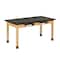 Diversified Spaces Wooden Leg Tables with Compartments, Oak, Wood Frame, 48 in W, Black C712LBBK30E - alternate 1