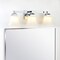 Jonathan Y Staunton 24" 3-Light Farmhouse Cottage Metal LED Vanity Light with Frosted Glass Shades, Chrome JYL7524B - alternate 14