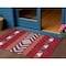 Homeroots 3' X 5' Red White And Navy Blue Southwestern Washable Indoor Outdoor Area Rug 613945 - alternate 1