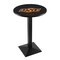 Holland Bar Stool Co 36" Blk Wrinkle Oklahoma State Pub Table, 36" dia. Top L217B3636OKStUn - alternate 1