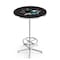Holland Bar Stool Co 42" Chrome San Jose Sharks Pub Table, 36" dia. Top L216C4236SJShar - alternate 1