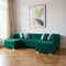Homeroots Green Velvet U Shaped Three Piece Sofa and Chaise Sectional With Toss Pillows 643892 - alternate 16