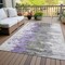 Homeroots 8' X 10' Purple Ivory And Charcoal Abstract Washable Indoor Outdoor Area Rug 582401 - alternate 8
